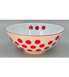 Miska müsli IVETT 17cm - puntík červený