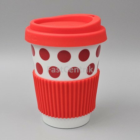 hrnek cestovní TO GO červený puntík.jpg