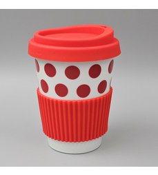 hrnek cestovní TO GO červený puntík.jpg