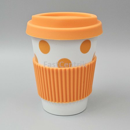 hrnek cestovní TO GO oranžový puntík.jpg